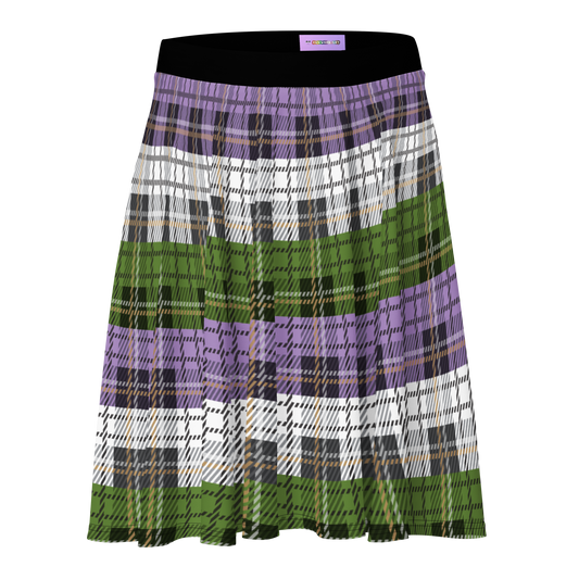 Genderqueer Plaid Skater Skirt