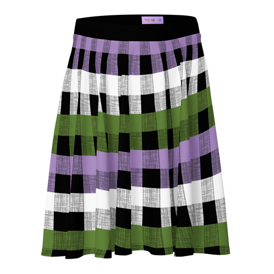 Genderqueer Flannel Skater Skirt