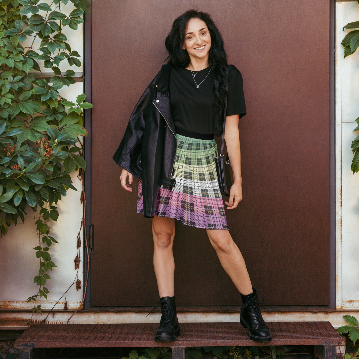 Genderfae Plaid Skater Skirt