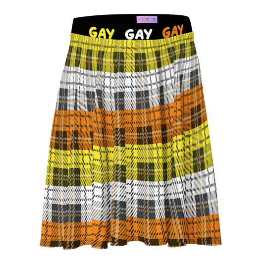 Maverique Plaid Skater Skirt - GAY