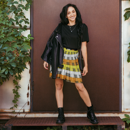 Maverique Plaid Skater Skirt - GAY