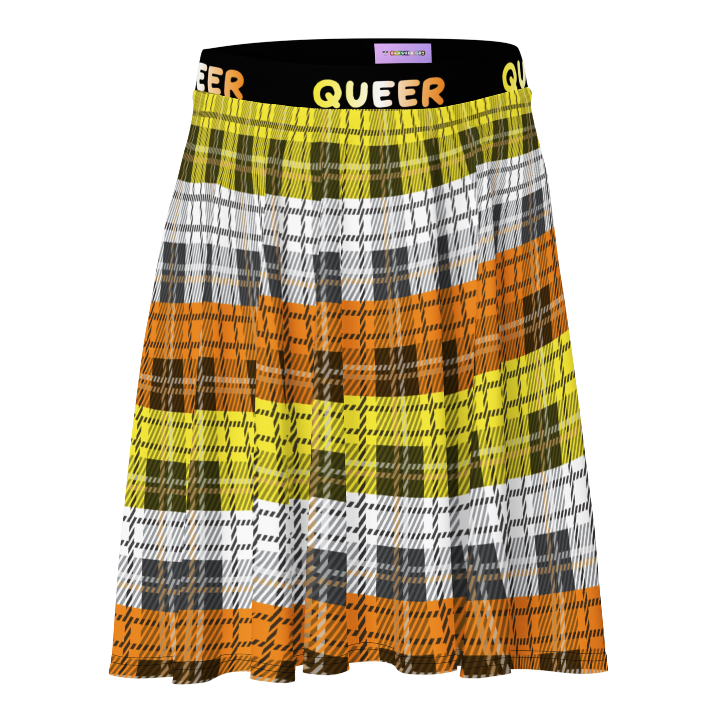 Maverique Plaid Skater Skirt - QUEER