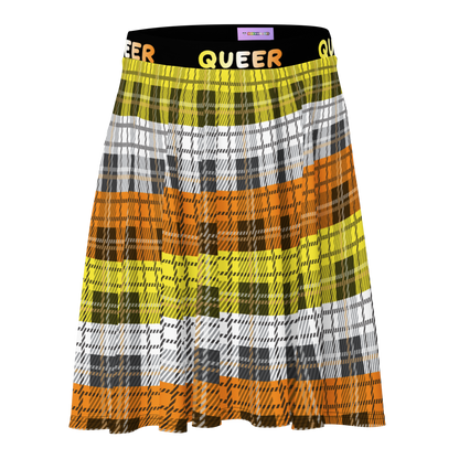 Maverique Plaid Skater Skirt - QUEER