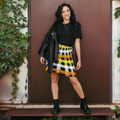 Maverique Flannel Skater Skirt - GAY