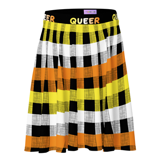 Maverique Flannel Skater Skirt - QUEER