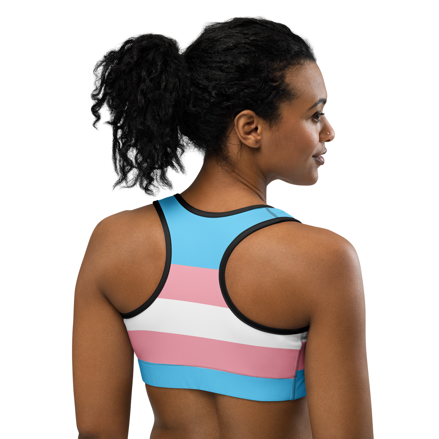 Trans Pride Flag Sports bra