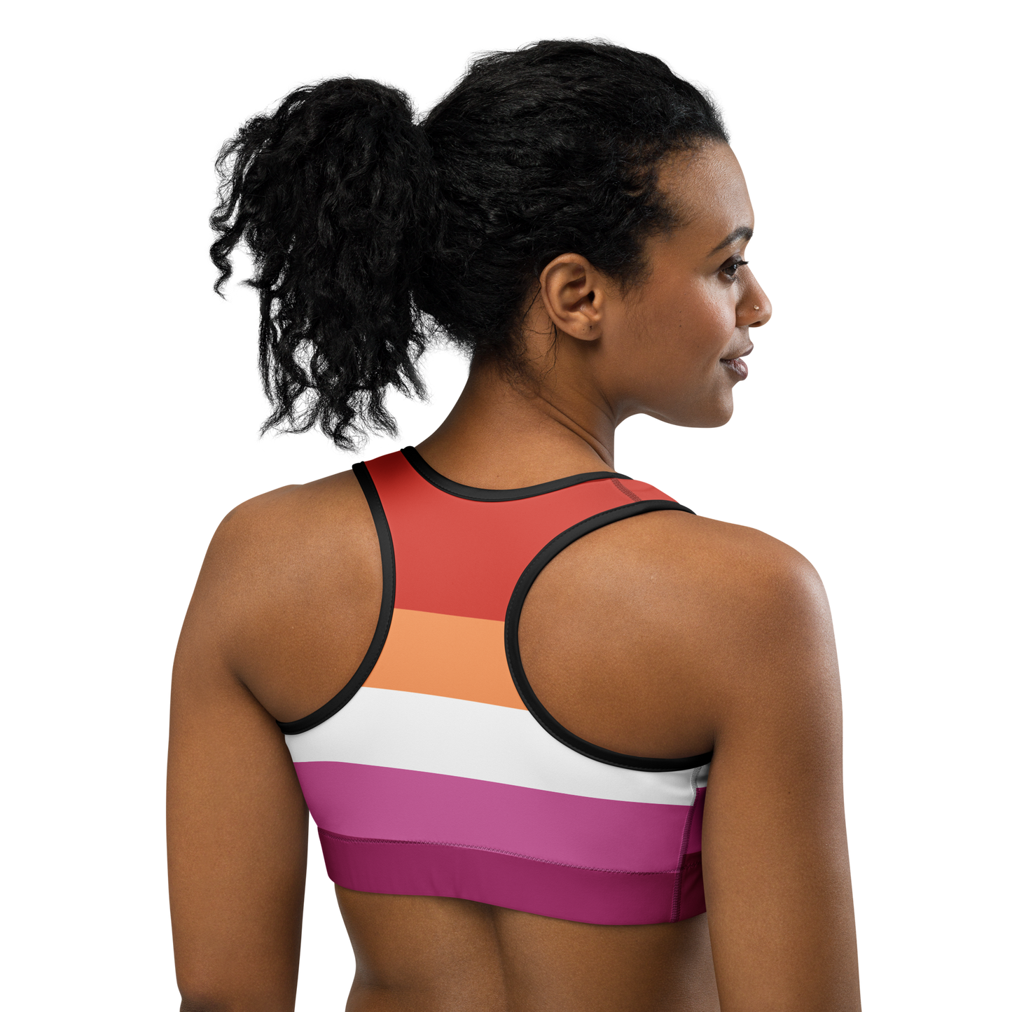 Lesbian Pride Flag Sports bra