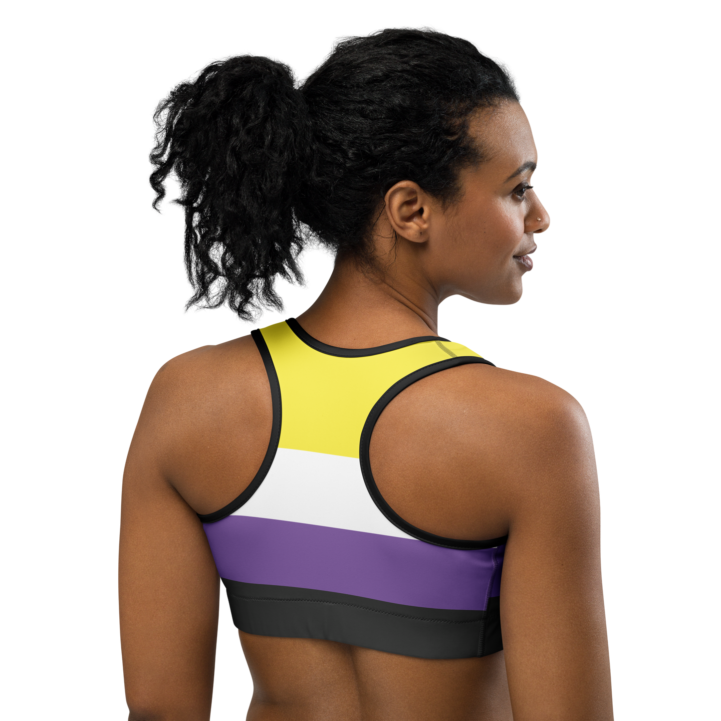 Enby Pride Flag Sports bra