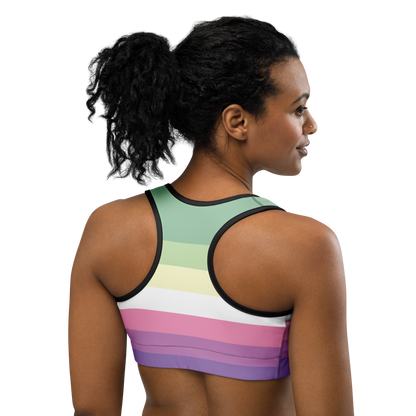 Genderfae Pride Flag Sports bra