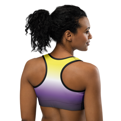 Enby Pride Gradient Sports bra