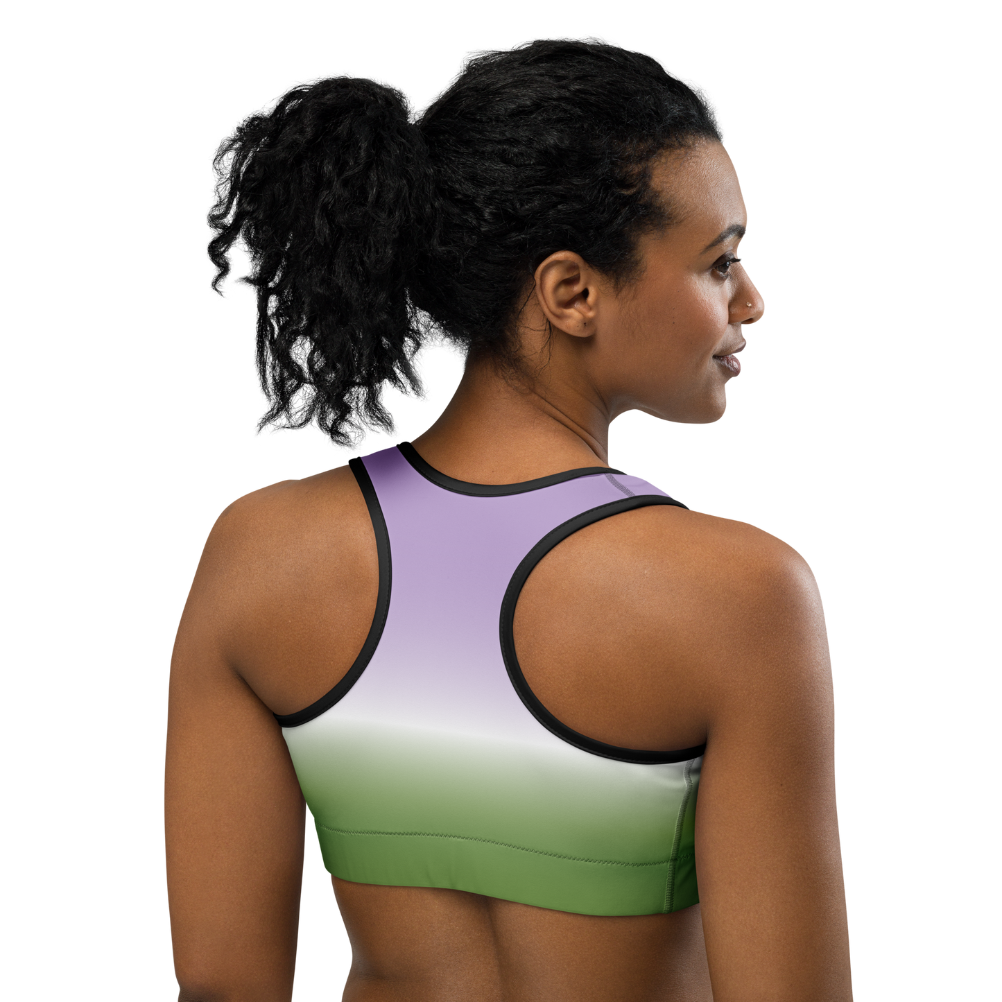 Genderqueer Pride Gradient Sports bra