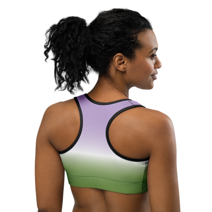 Genderqueer Pride Gradient Sports bra