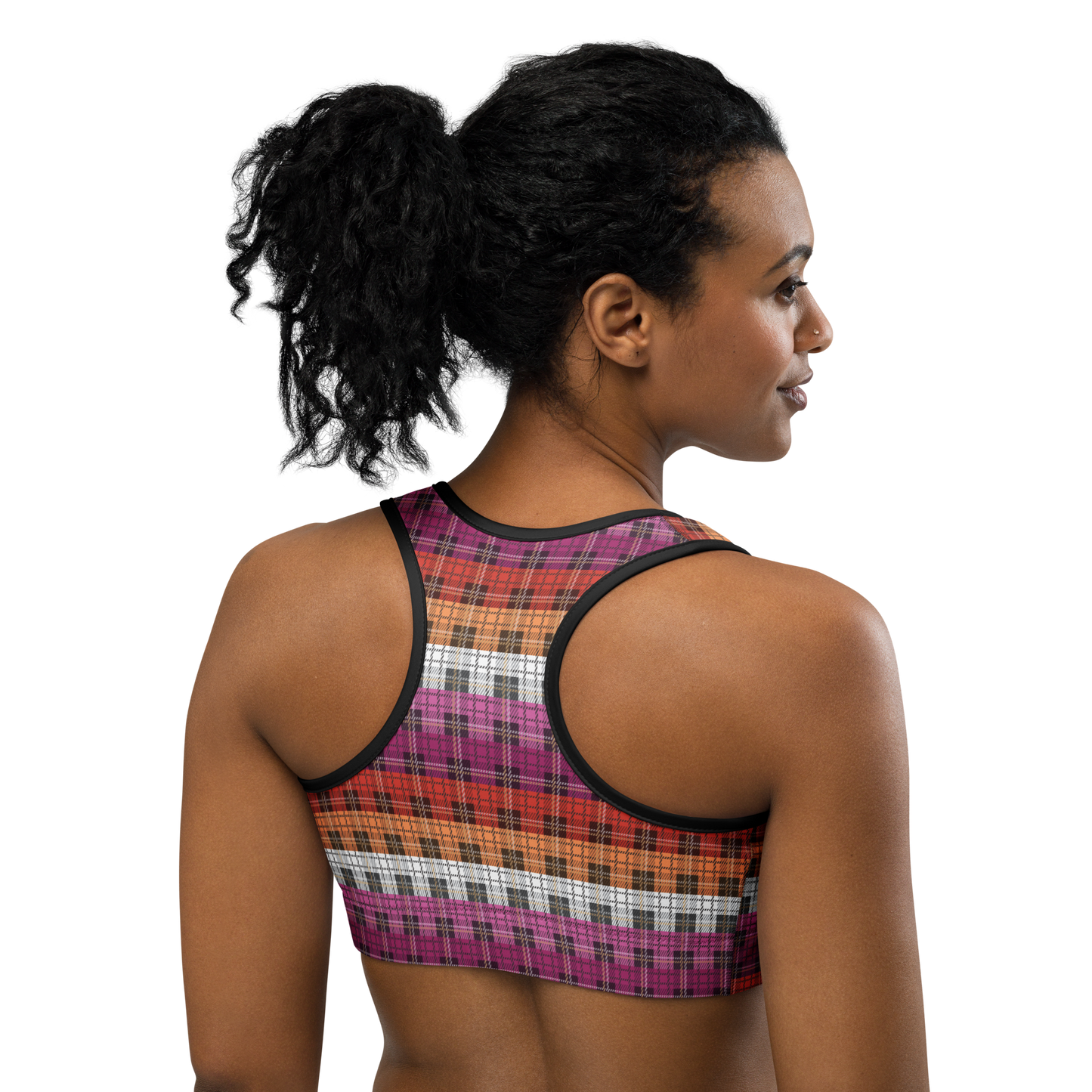 Lesbian Plaid Sports bra