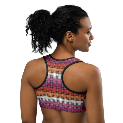 Lesbian Plaid Sports bra