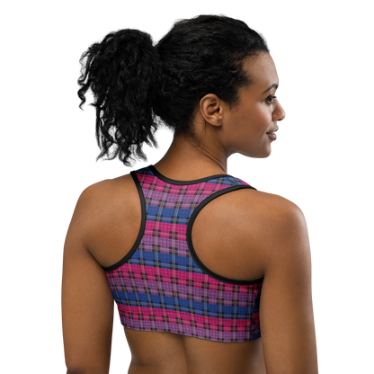 Bi Plaid Sports bra