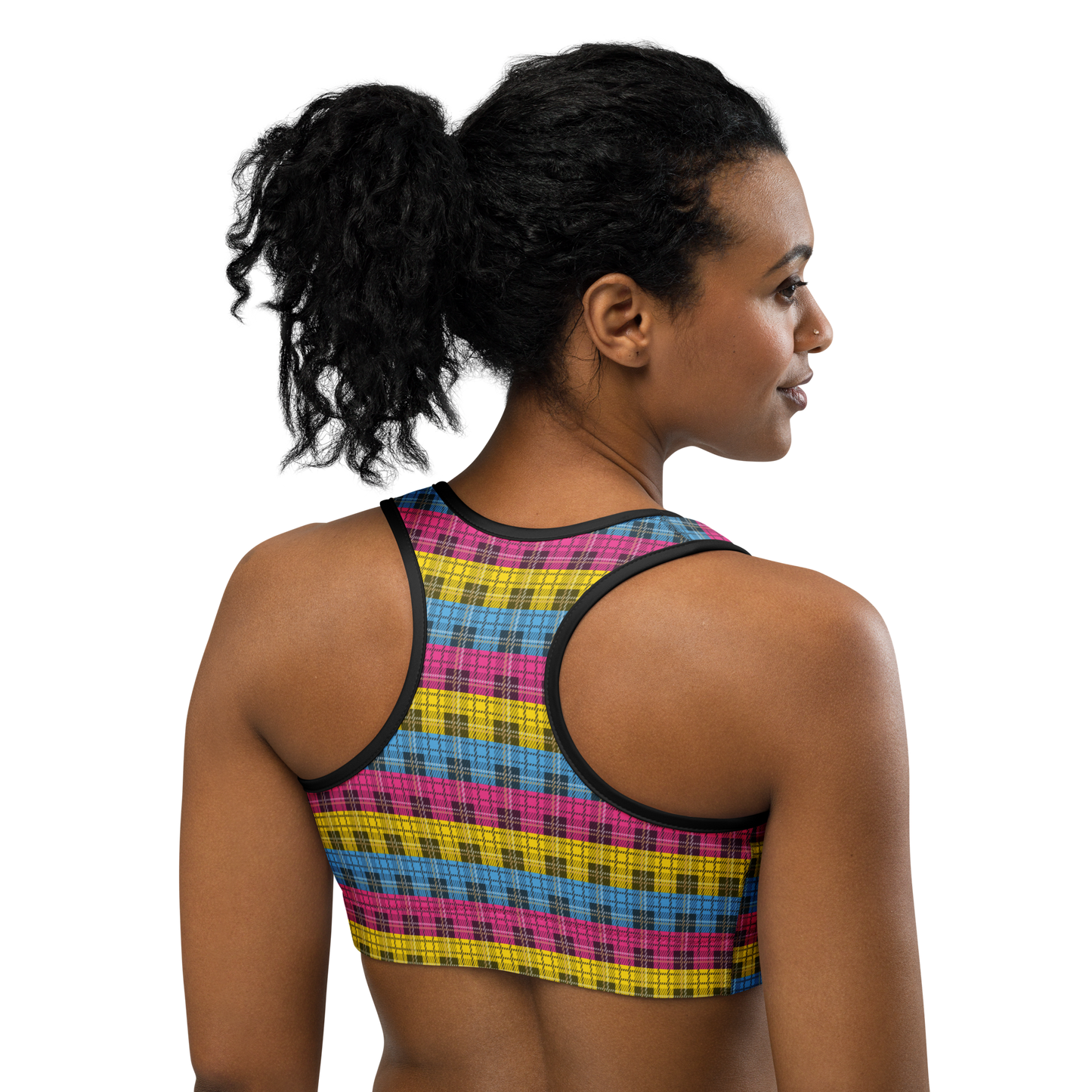 Pan Plaid Sports bra