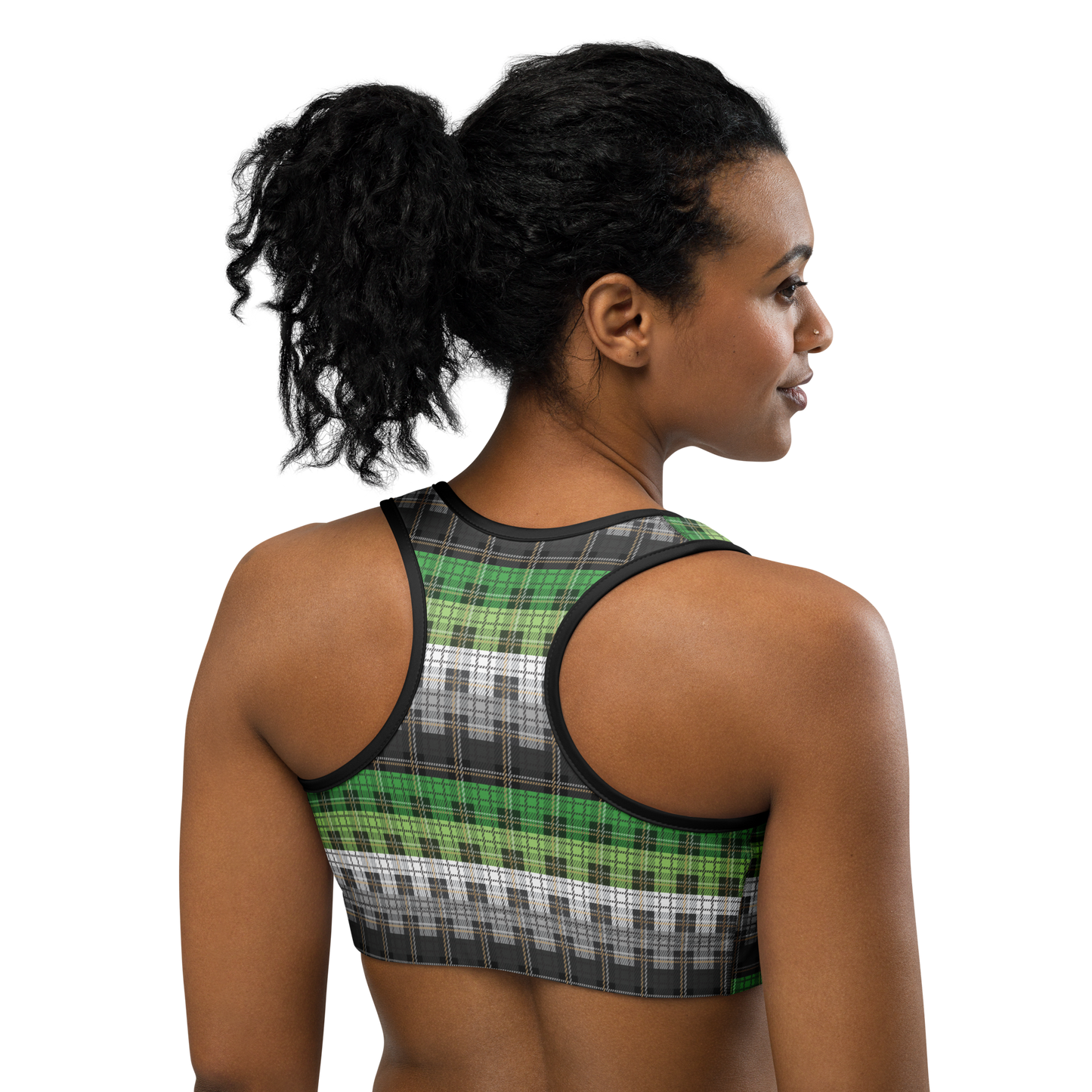 Aro Plaid Sports bra