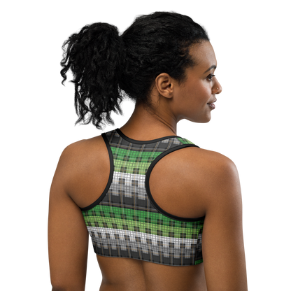 Aro Plaid Sports bra