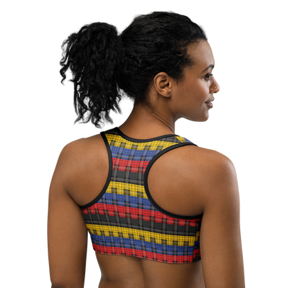 Poly Plaid Sports bra