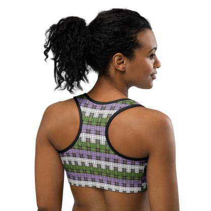 Genderqueer Plaid Sports bra