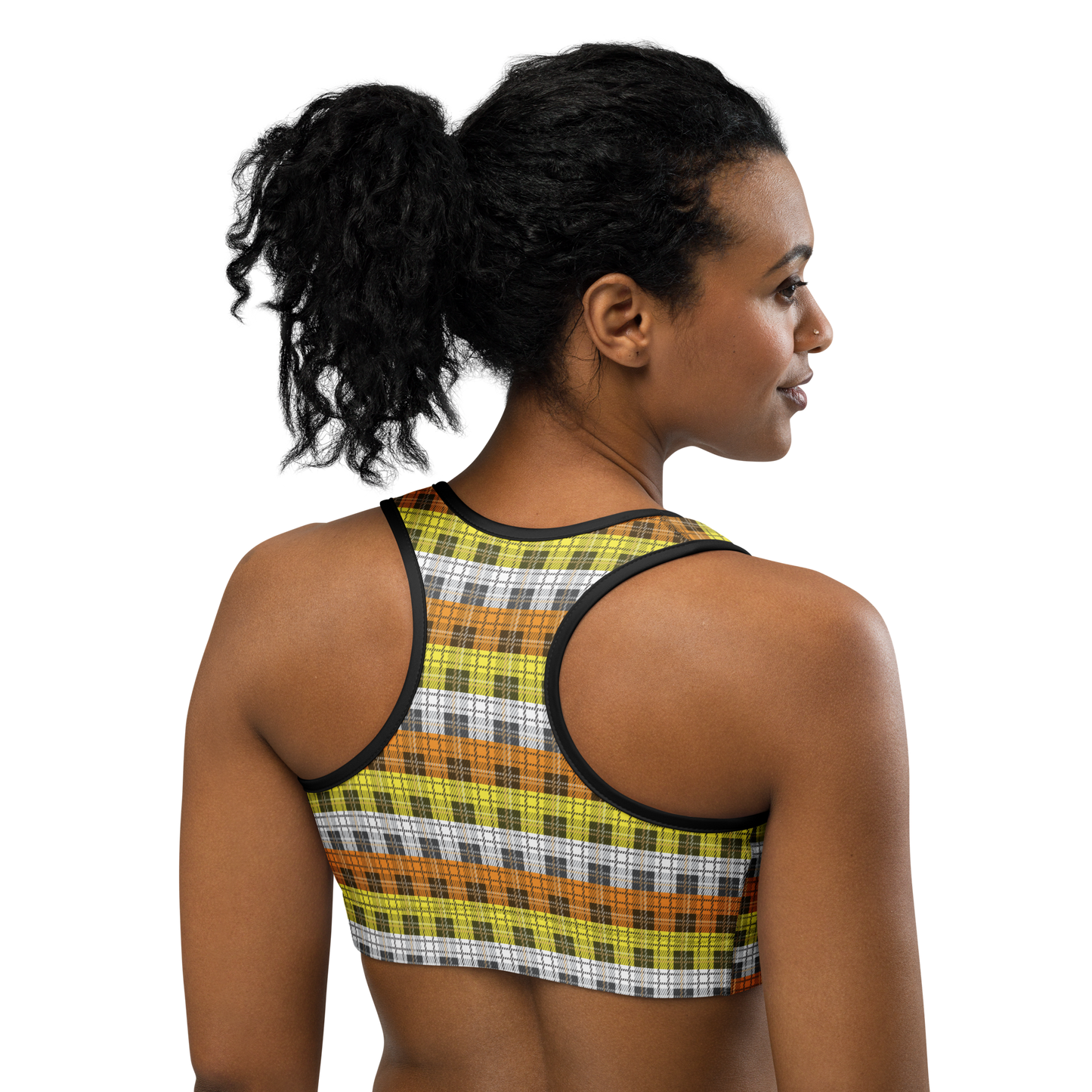 Maverique Plaid Sports bra