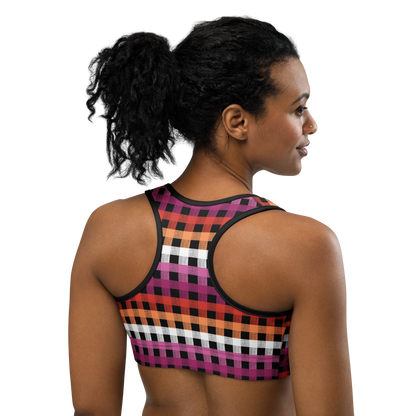 Lesbian Flannel Sports bra