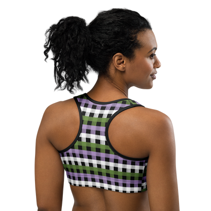 Genderqueer Flannel Sports bra