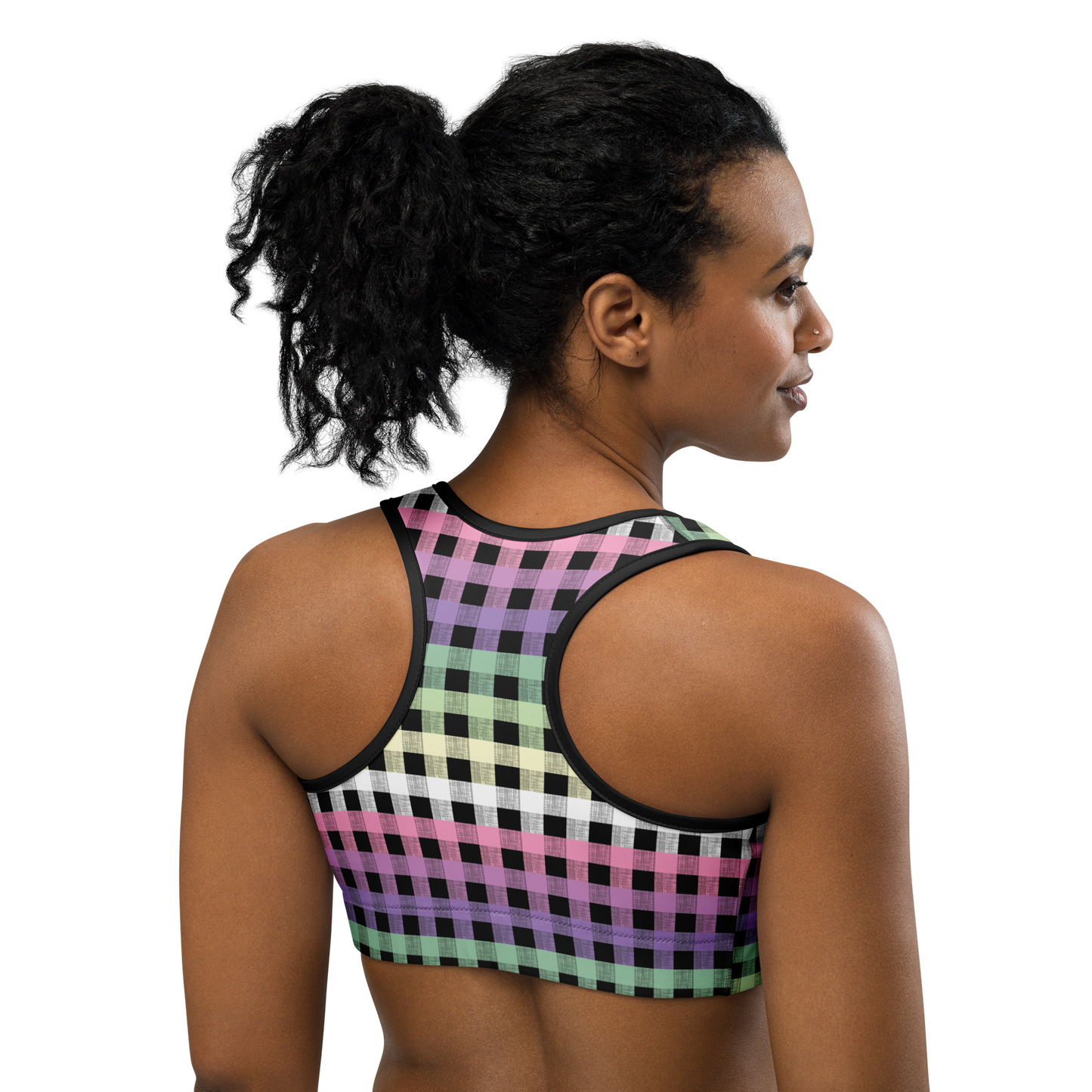 Genderfae Flannel Sports bra