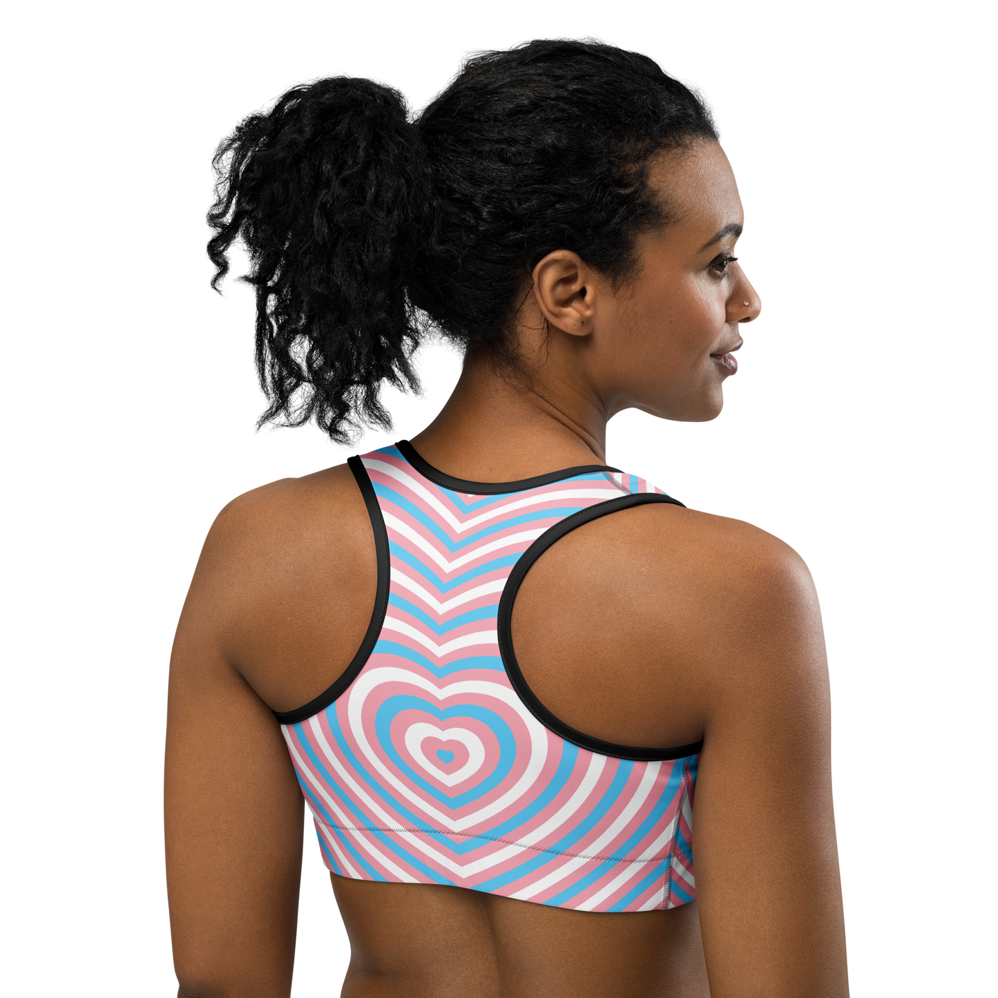 Trans Hearts Sports bra