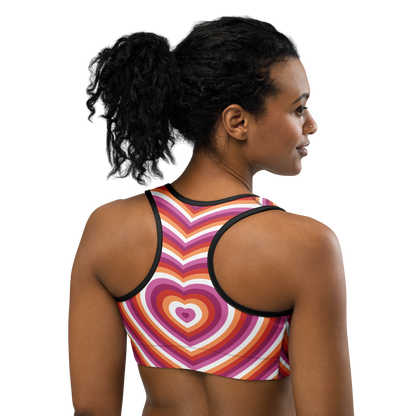 Lesbian Hearts Sports bra