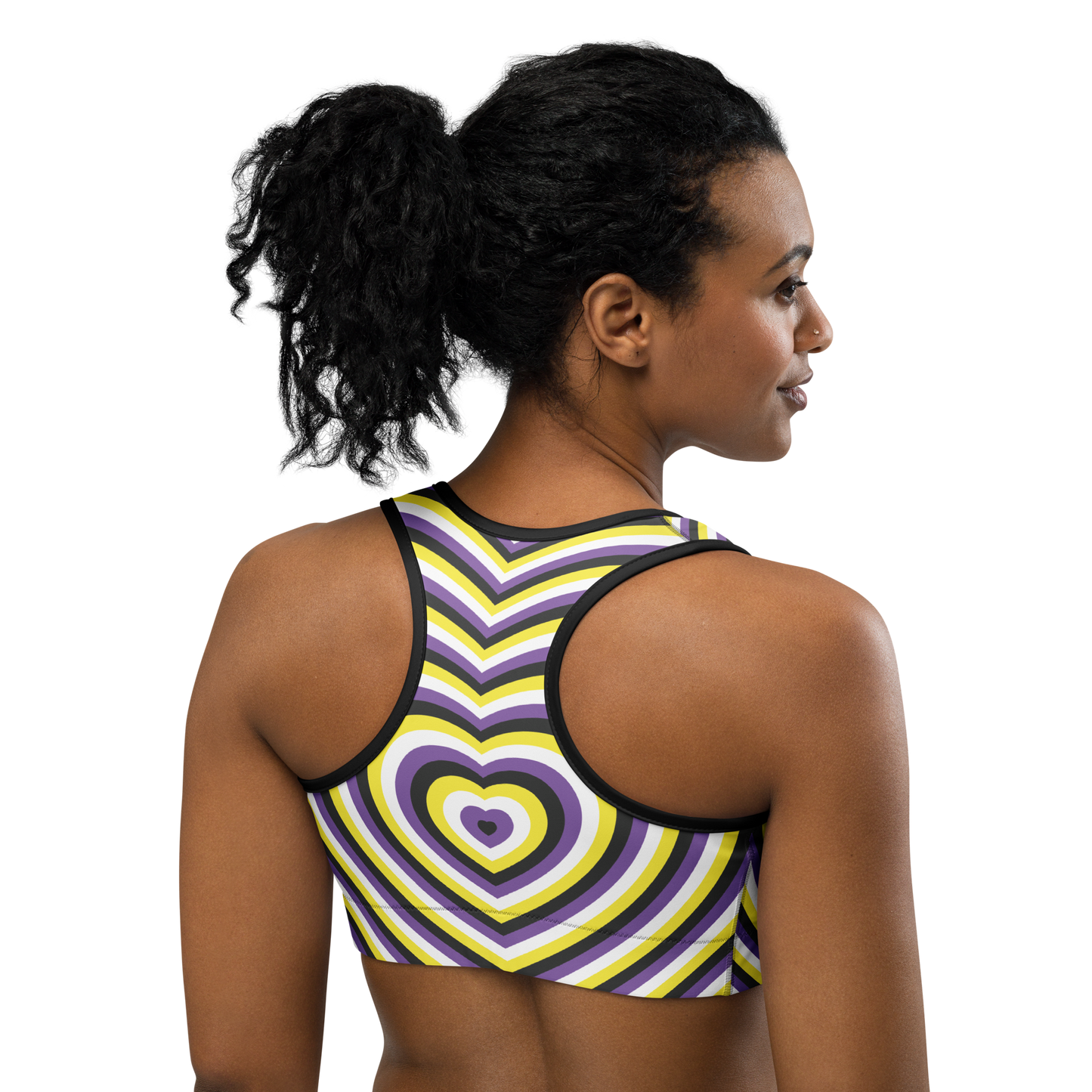 Enby Hearts Sports bra