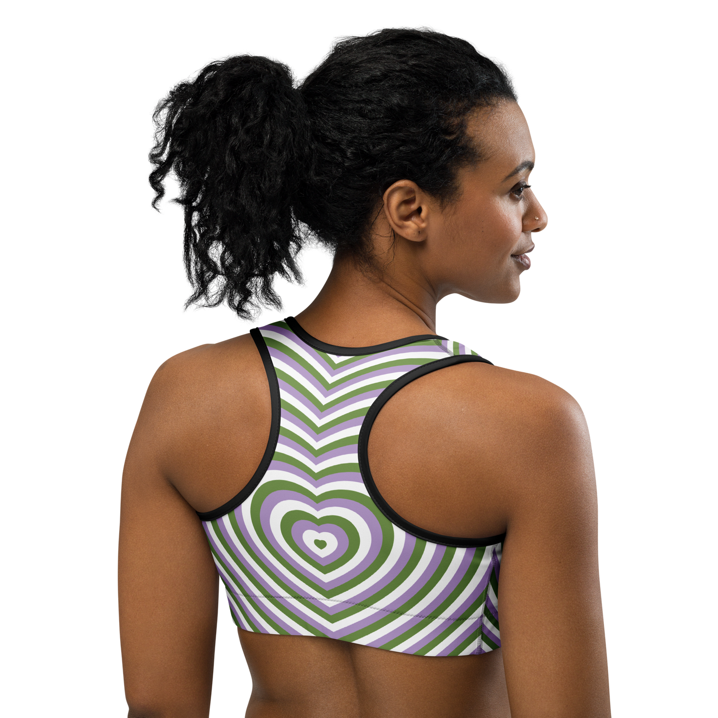 Genderqueer Hearts Sports bra