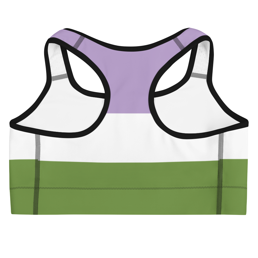 Genderqueer Pride Flag Sports bra