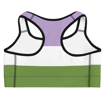 Genderqueer Pride Flag Sports bra