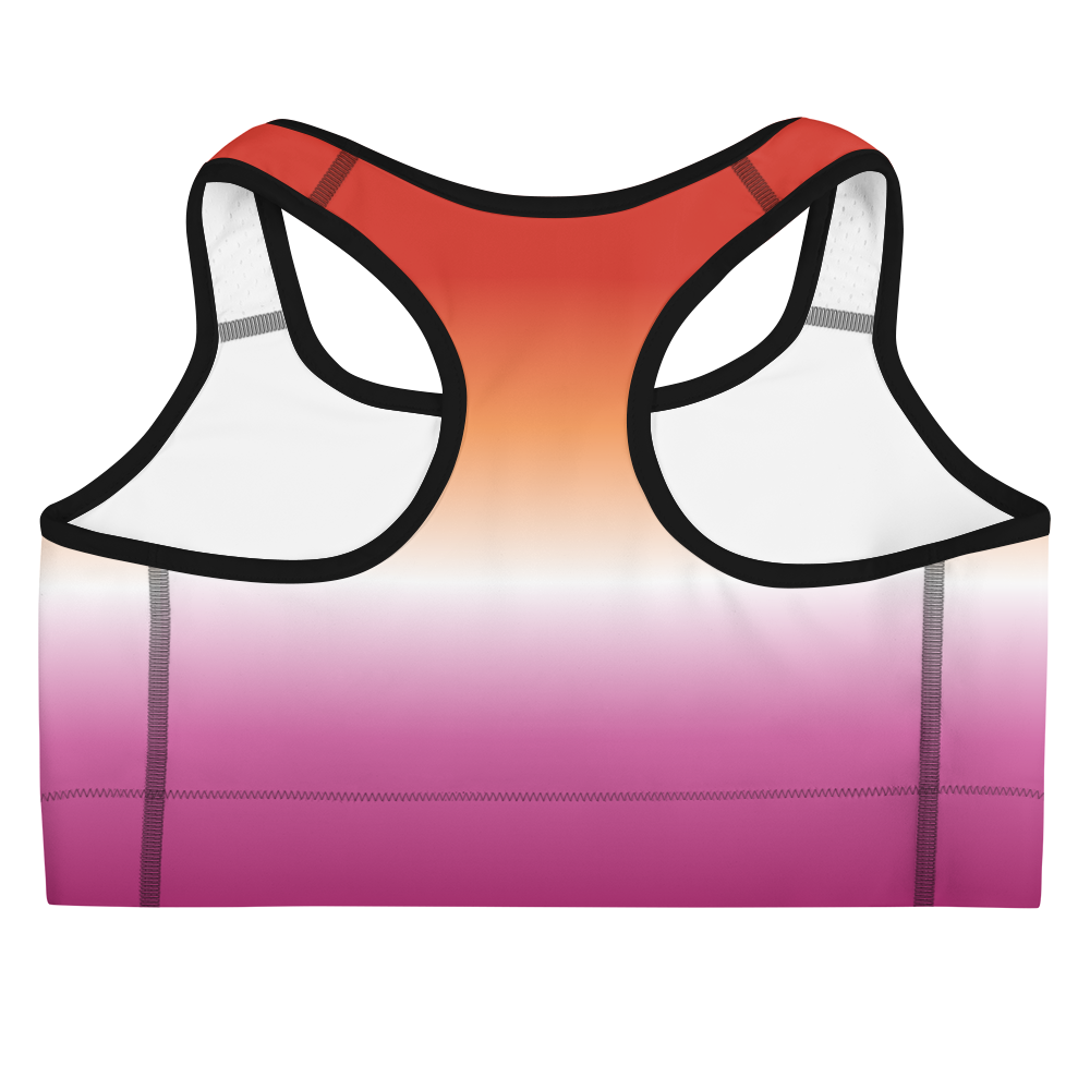 Lesbian Pride Gradient Sports bra