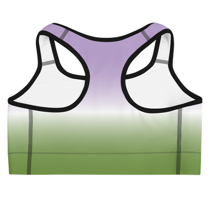 Genderqueer Pride Gradient Sports bra