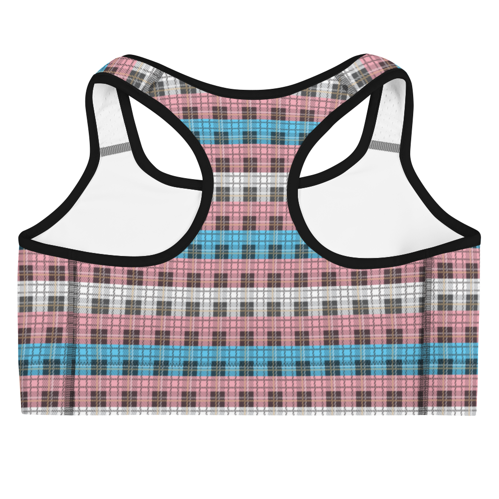 Trans Plaid Sports bra