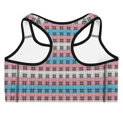 Trans Plaid Sports bra