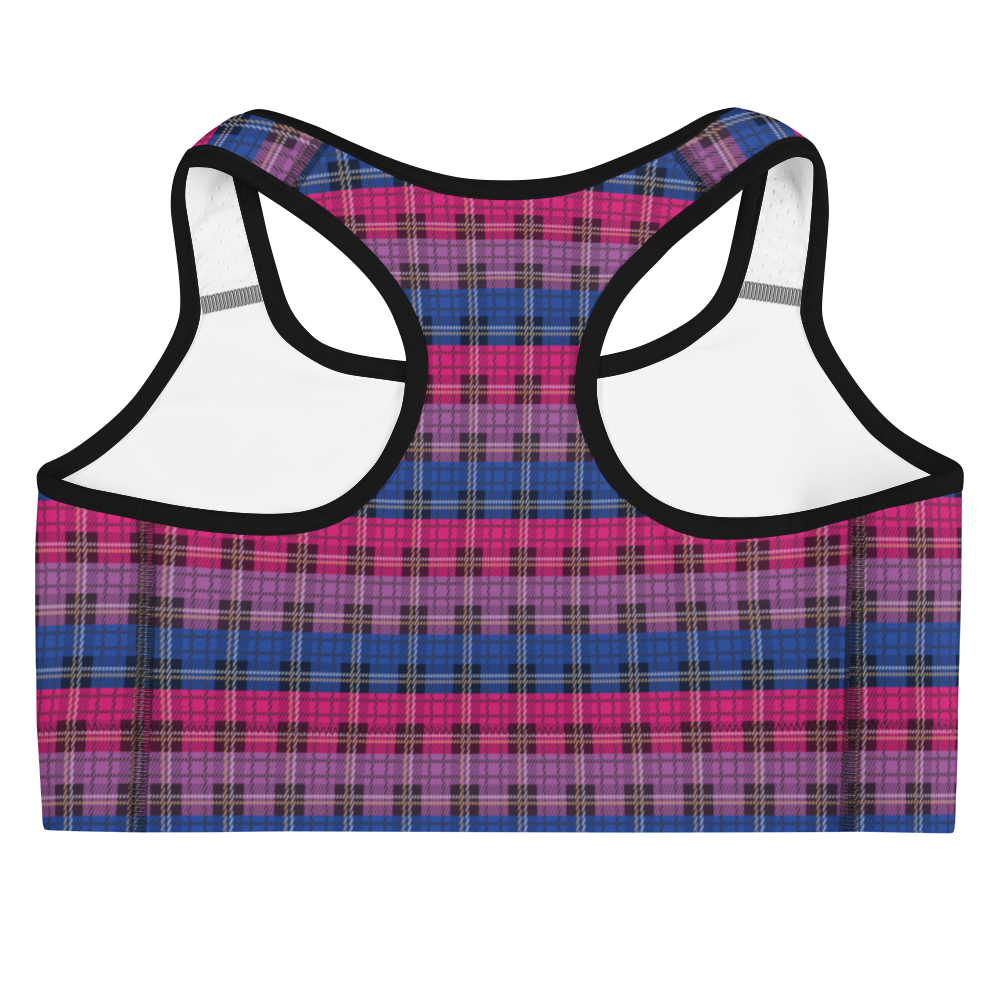 Bi Plaid Sports bra