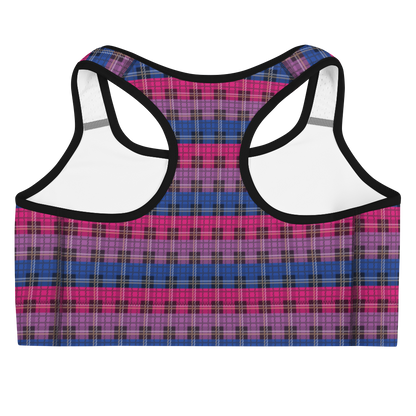 Bi Plaid Sports bra