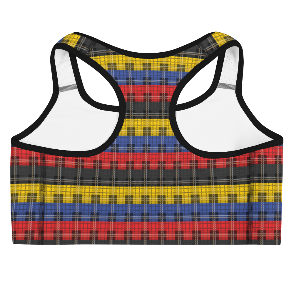 Poly Plaid Sports bra