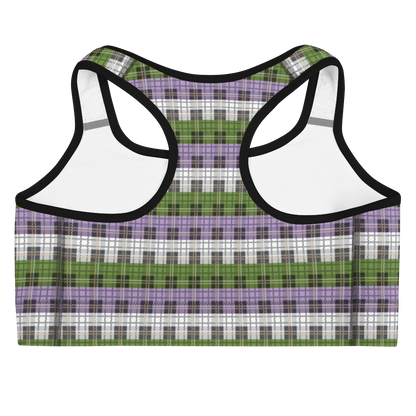 Genderqueer Plaid Sports bra