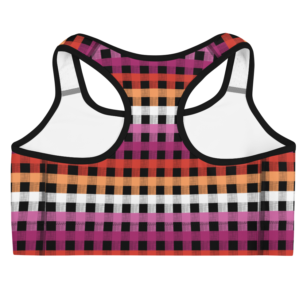 Lesbian Flannel Sports bra