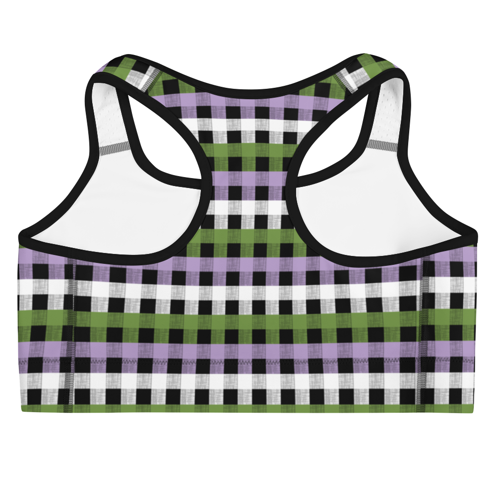 Genderqueer Flannel Sports bra