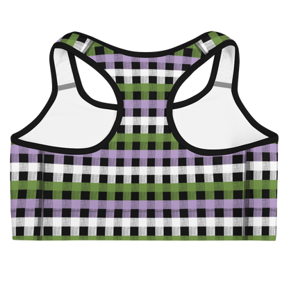 Genderqueer Flannel Sports bra