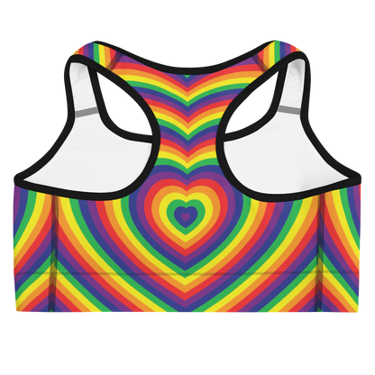 Rainbow Hearts Sports bra