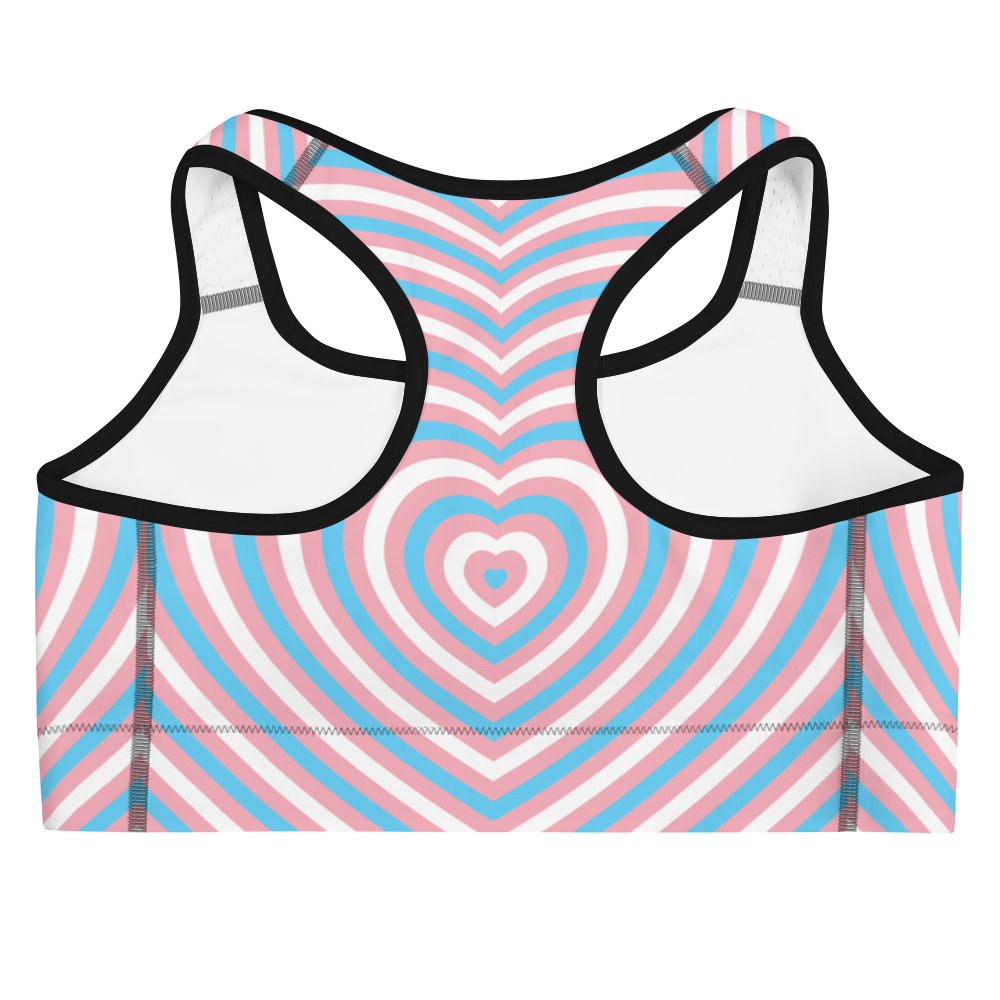 Trans Hearts Sports bra