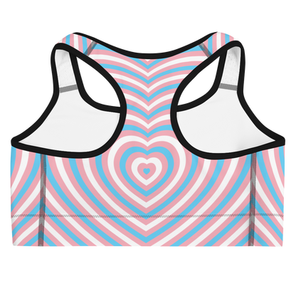 Trans Hearts Sports bra