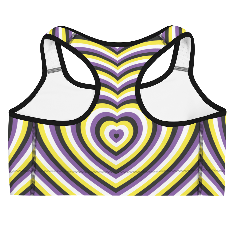 Enby Hearts Sports bra