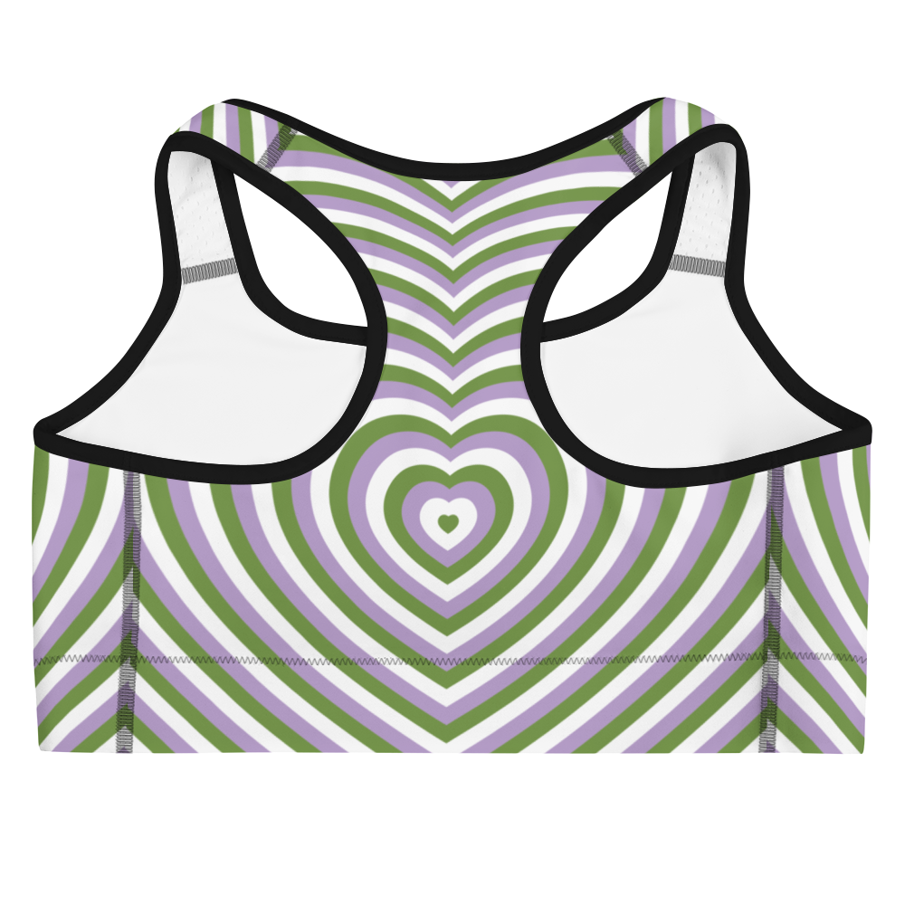 Genderqueer Hearts Sports bra